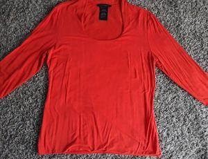 Grace elements orange size L top 3/4 sleeve